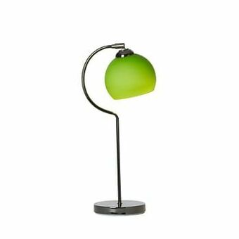 Tafellamp BALL - Zwart chroom + lime glas Groen