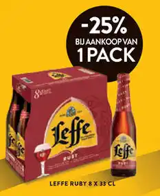 Prik en Tik LEFFE RUBY 8 x 33 cl aanbieding