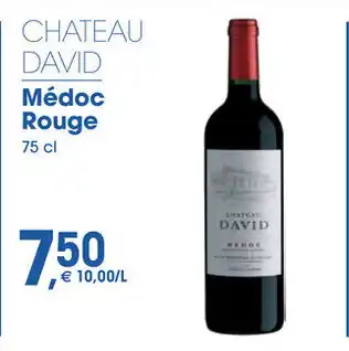 Prik en Tik CHATEAU DAVID Médoc Rouge 75 cl aanbieding