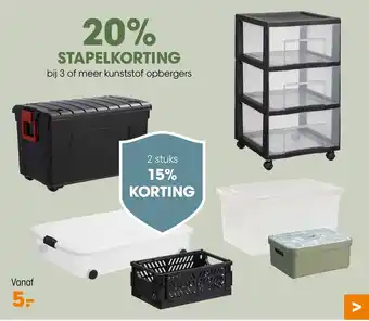 Kwantum Meer kunststof opbergers aanbieding