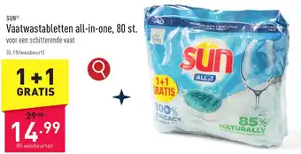 ALDI SUN Vaatwastabletten all-in-one, 80 st. aanbieding