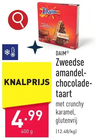 ALDI DAIM Zweedse amandel-chocoladetaart 400g aanbieding