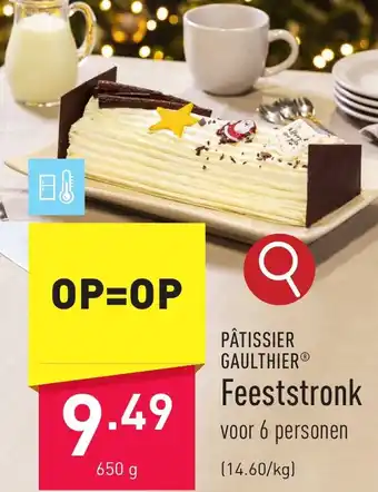 ALDI PÂTISSIER GAULTHIER Feeststronk 650g aanbieding