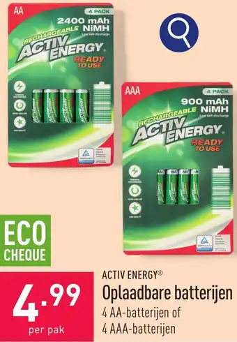 ALDI ACTIV ENERGY Oplaadbare batterijen aanbieding