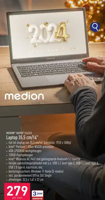 MEDION AKOYA E14223 Laptop 35,5 cm/14"
