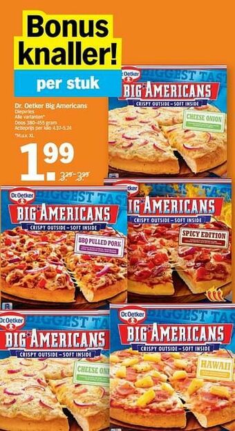 Albert Heijn Dr. oetker big americans aanbieding