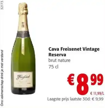 Colruyt Cava Freixenet Vintage Reserva 75 cl aanbieding