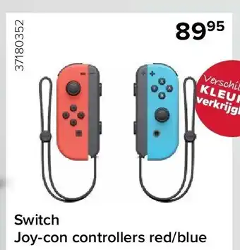 Euroshop Switch joy-con controllers red/blue aanbieding