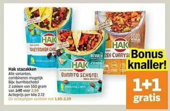 Hak stazakken burritoschotel