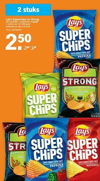 Albert Heijn Lay`s superchips en strong aanbieding
