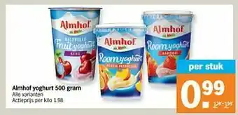 Albert Heijn Almhof yoghurt aanbieding
