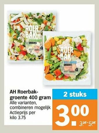 Albert Heijn Ah roerbakgroente aanbieding