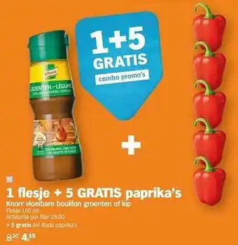 Albert Heijn Knorr vloeibare bouillon groenten of kip aanbieding