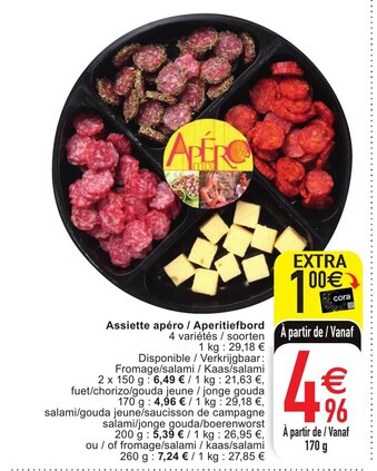 Cora Assiette apéro aperitiefbord aanbieding
