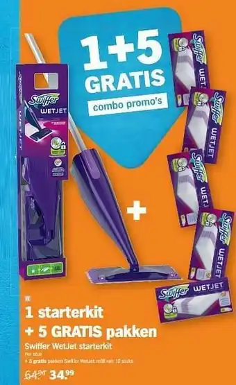Albert Heijn Swiffer wetjet starterkit aanbieding
