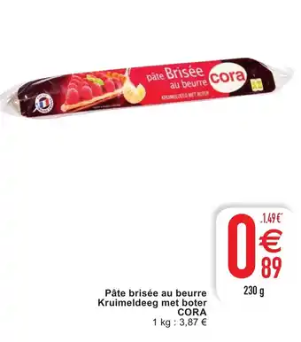 Pâte brisée au beurre kruimeldeeg met boter cora