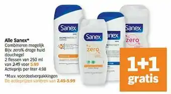 Albert Heijn Zero% droge huid douchegel aanbieding