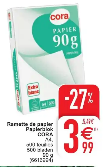 Cora Ramette de papier papierblok cora aanbieding