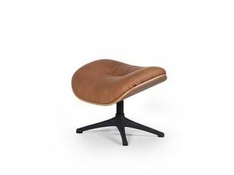 Deba Meubelen Voetbank CLEMENT - Safari saffron brown/walnut Bruin aanbieding
