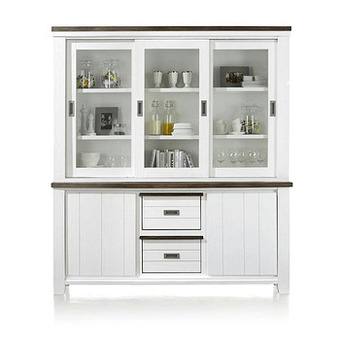 Kast toonzaalmodel: Buffetkast VELASCO - Acacia Pampas White Wit