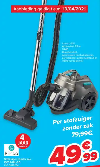 Carrefour Per stofzuiger zonder zak aanbieding