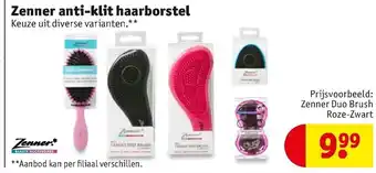 Kruidvat Zenner anti-klit haarborstel aanbieding