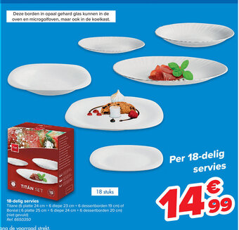 Carrefour 18-delig servies aanbieding