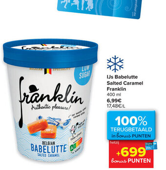 Carrefour IJs babelutte salted caramel franklin aanbieding