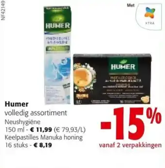 Colruyt Humer volledig assortiment Neushygiëne aanbieding