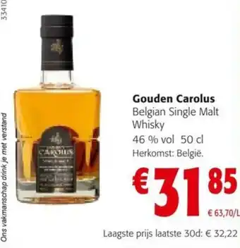 Colruyt Gouden Carolus Belgian Single Malt Whisky aanbieding