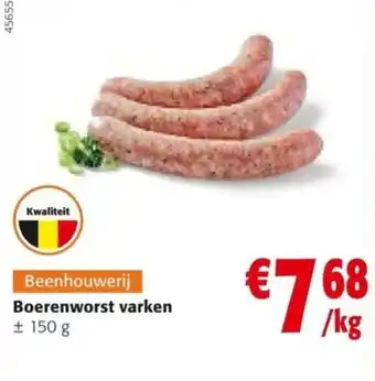 Colruyt Boerenworst varken aanbieding
