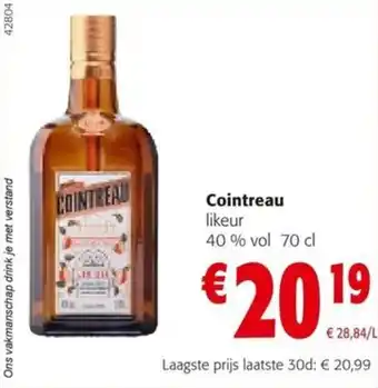Colruyt Cointreau likeur 40% vol 70 cl aanbieding