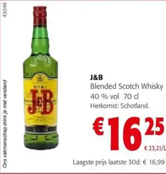Colruyt J&B Blended Scotch Whisky 40 % vol 70 cl aanbieding