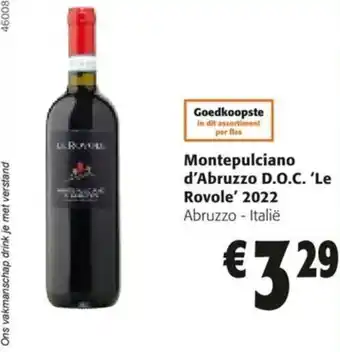 Montepulciano d'Abruzzo D.O.C. 'Le Rovole' 2022