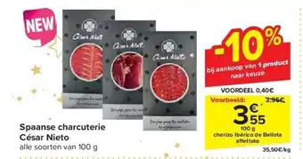 Carrefour Spaanse charcuterie césar nieto aanbieding