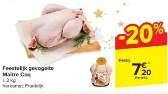 Carrefour Feestelijk gevogelte maître coq aanbieding