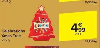 Carrefour Celebrations xmas tree 215 g aanbieding
