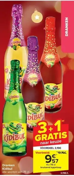 Carrefour Dranken kidibul aanbieding