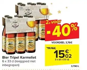 Carrefour Bier tripel karmeliet aanbieding