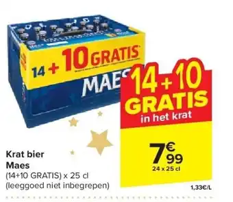 Carrefour Krat bier maes aanbieding