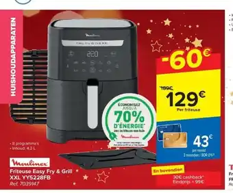 Carrefour Friteuse easy fry & grill xxl yy5228fb aanbieding