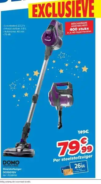 Carrefour Steelstofzuiger do1001sv aanbieding