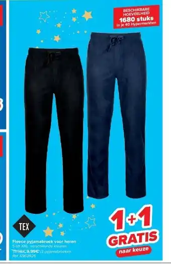Fleece pyjamabroek voor heren