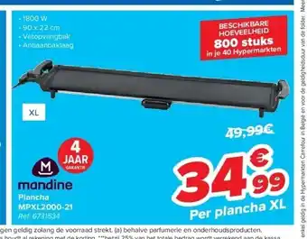Carrefour Plancha mpxl2000-21 aanbieding