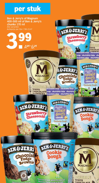 Albert Heijn Ben & jerry's of magnum aanbieding