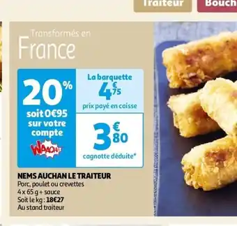 Nems auchan le traiteur
