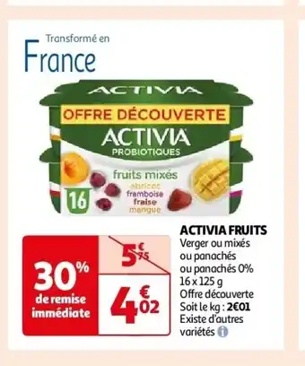 Auchan Activia fruits aanbieding