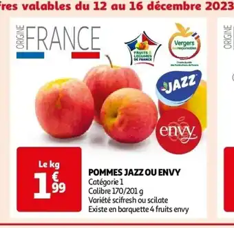 Pommes jazz ou envy