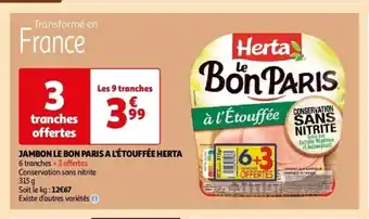Auchan Jambon le bon paris a l'étouffée herta aanbieding