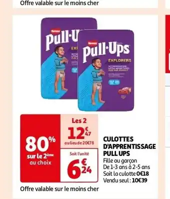 Auchan Culottes d'apprentissage pull ups aanbieding